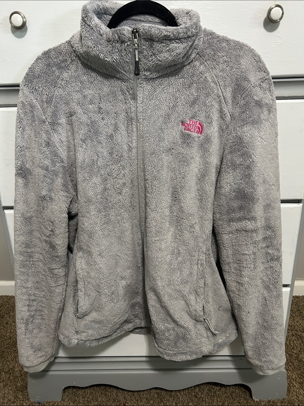 The North Face Gray Breast Cancer Osito Fleece Jacket Size XL